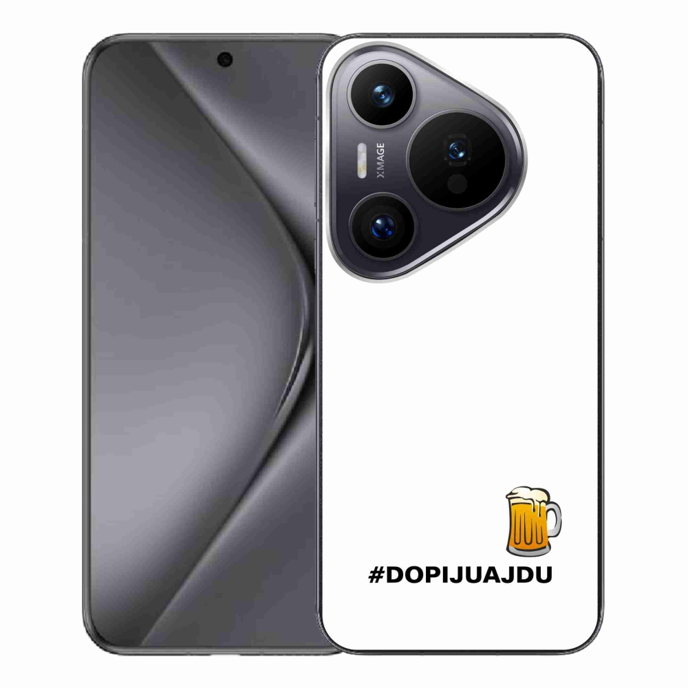 Gél borító mmCase a Huawei Pura 70 Pro készülékhez - sör motívum 1 fehér háttér