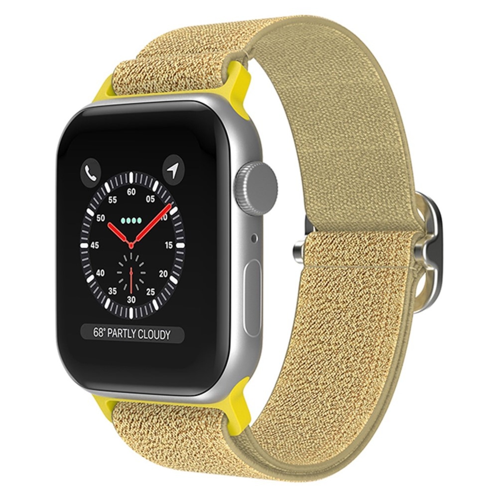 Dekoratív nejlon szíj Apple Watch Ultra/Ultra 2 49mm/SE/SE 2022/2023 44mm/9/8/7 45mm/6/5/4 44mm/3/2/1 42 mm-es Apple Watch Ultra/Ultra 2 49mm/SE/SE 2022/2023 44mm/9/8/7 45mm/6/5/4 44mm/3/2/1 42 mm - arany színű