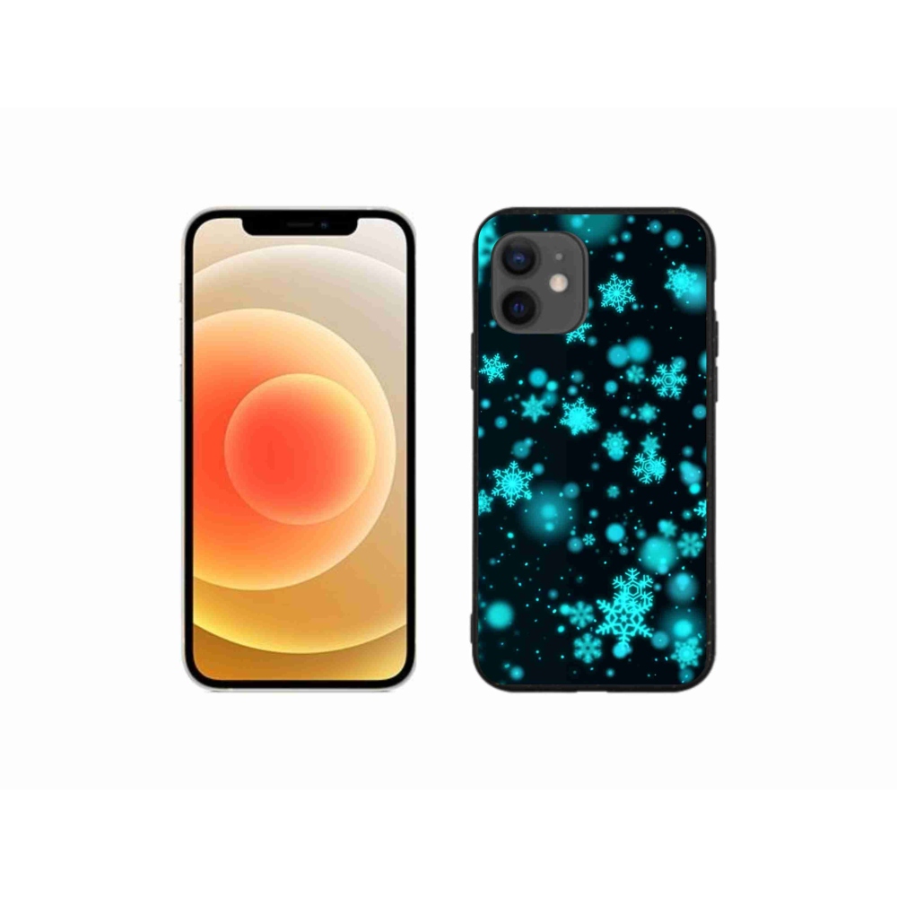 Gél borítás mmCase iPhone 12 mini készülékhez - hópelyhek 1