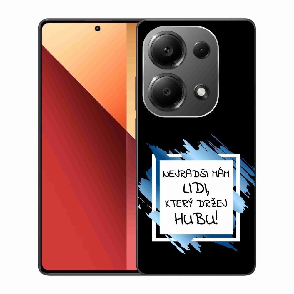 Gél borító mmCase a Xiaomi Redmi Note 13 Pro 4G/Poco M6 Pro számára - vicces szöveg 7 fehér és fekete háttérrel