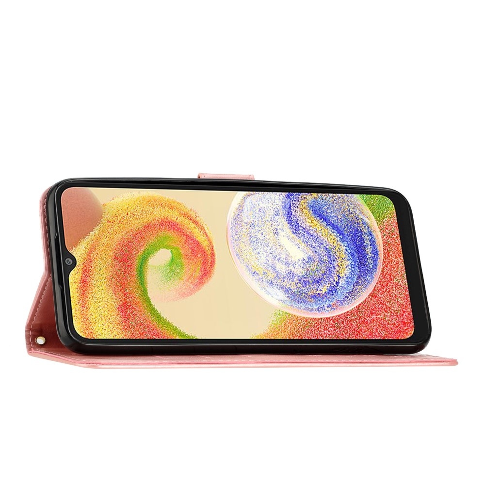 Virágok könyv tok Samsung Galaxy A06 4G - rózsa arany