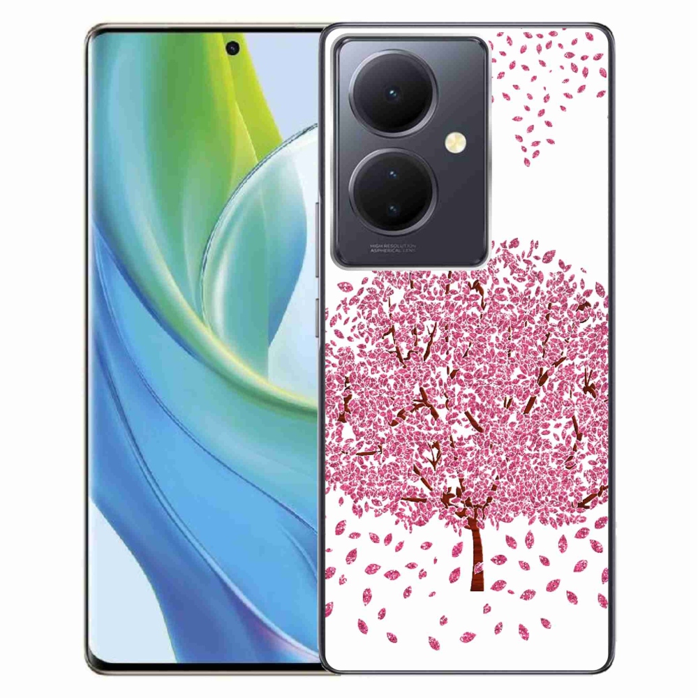 Gél borító mmCase a Vivo V29 Lite 5G-hez - rajzfilmfa levelekkel