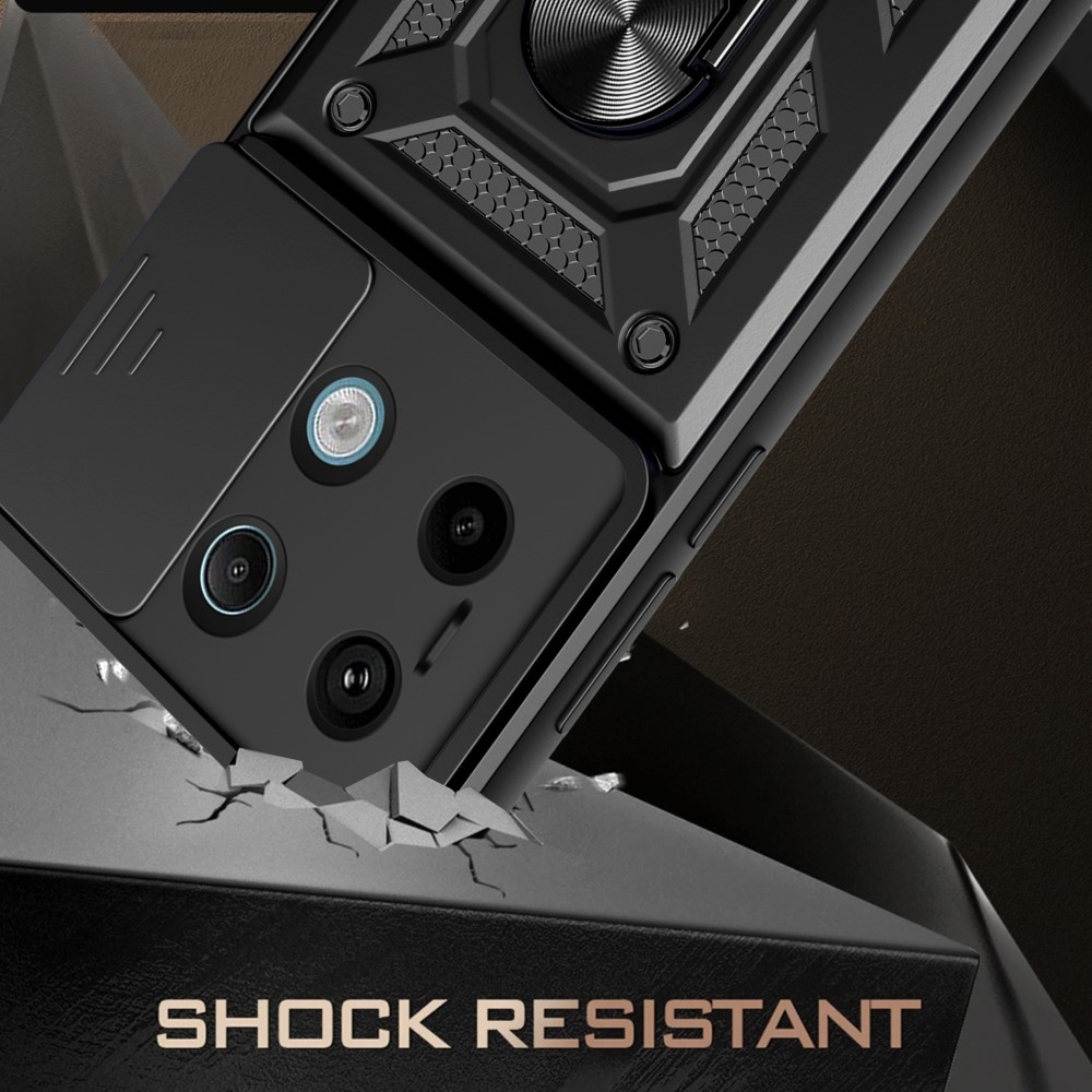 Tartós csúszásbiztos borító Xiaomi Redmi Note 13 Pro 5G/Poco X6 5G - fekete