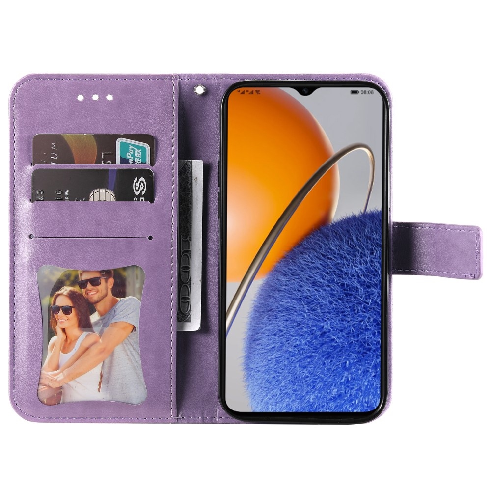 Mandala könyvtáska Huawei Nova Y61-hez - lila