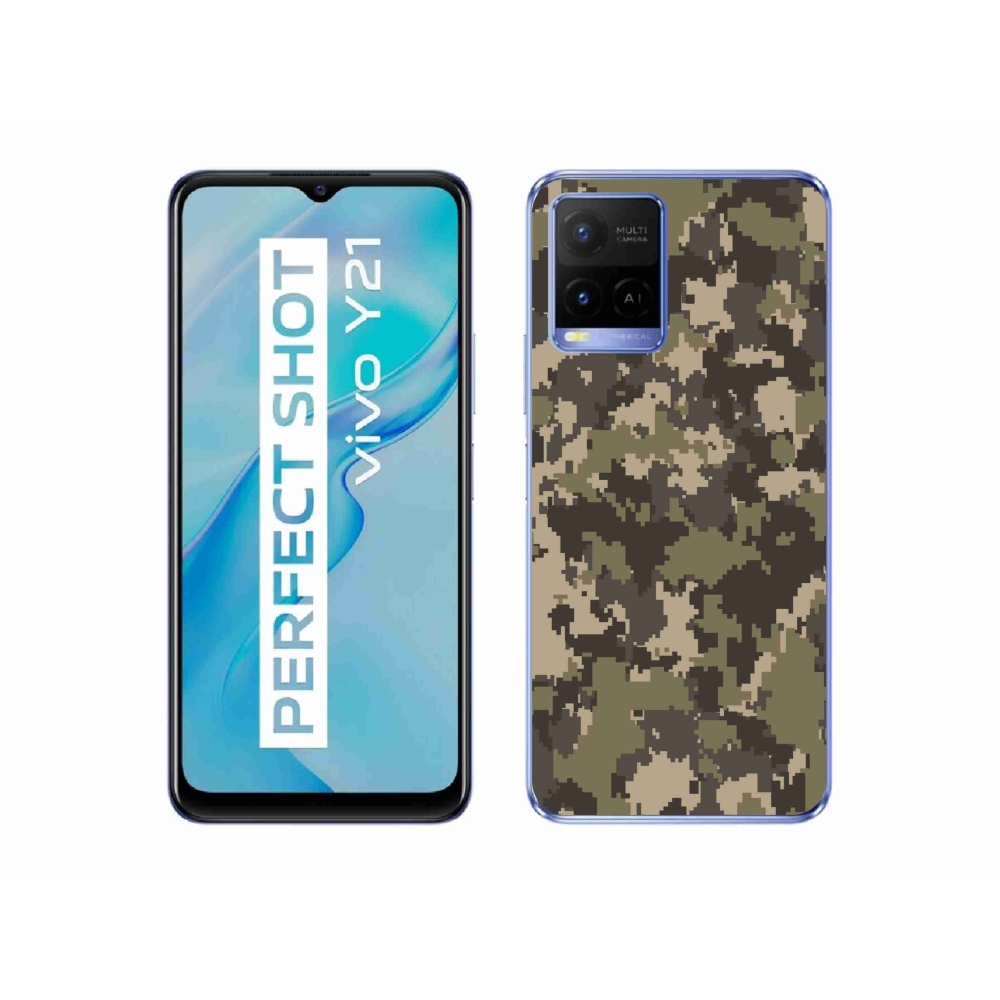 Gél védőburkolat mmCase a Vivo Y21/Y21s/Y33s készülékhez - terepszínű minta 12