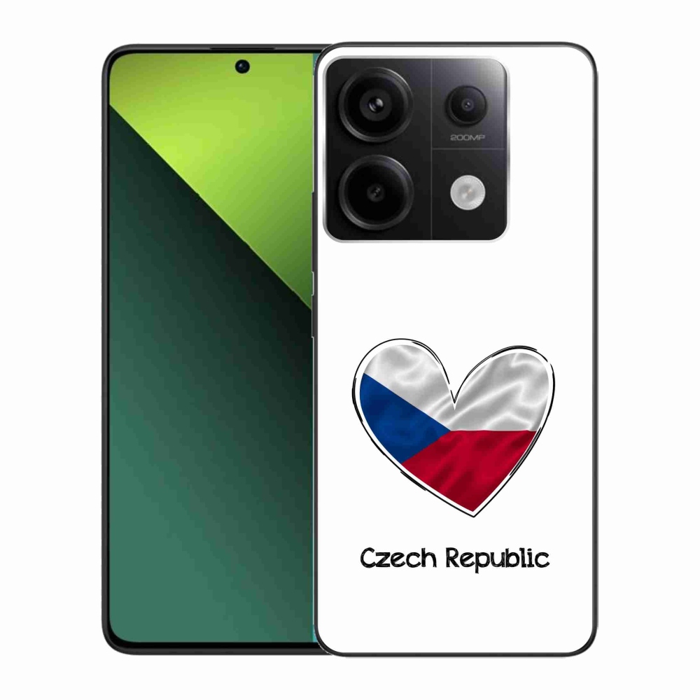 Gél borítás mmCase a Xiaomi Redmi Note 13 Pro 5G/Poco X6 5G számára - szív zászló fehér háttérrel