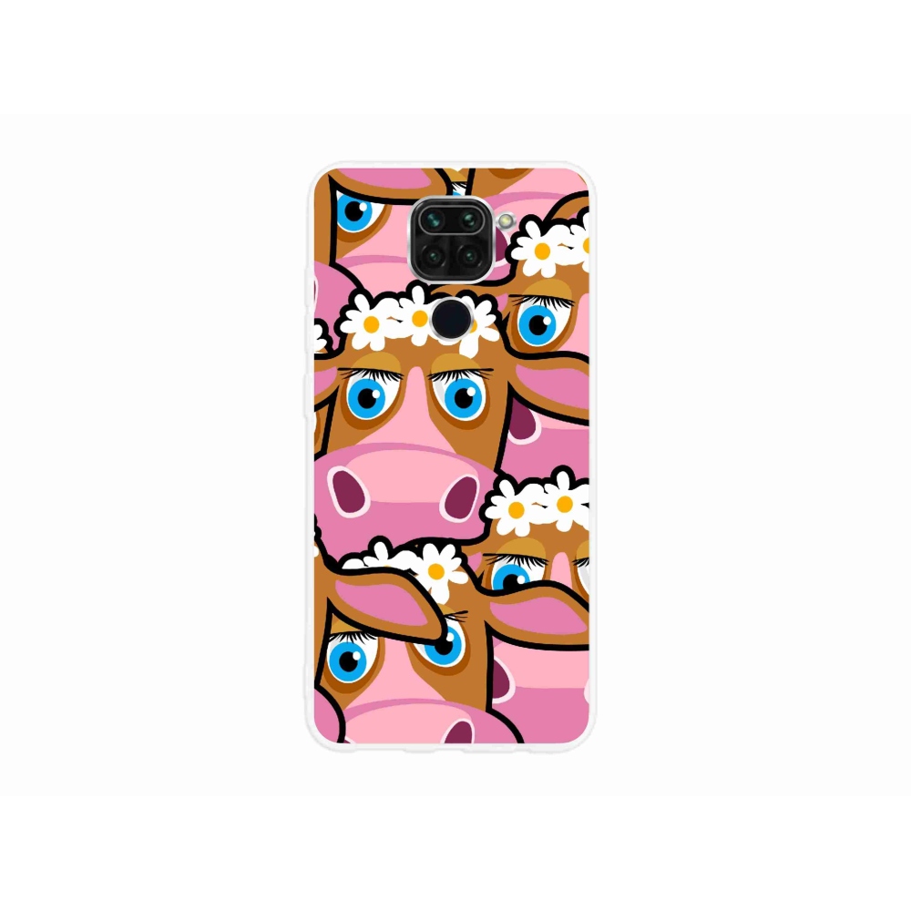 Gél borító mmCase a Xiaomi Redmi Note 9-hez - rajzfilm tehenek