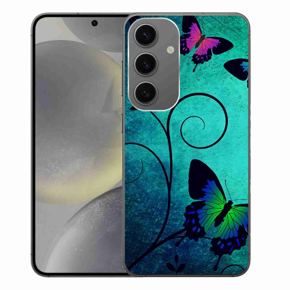 Zselés borítás mmCase Samsung Galaxy S24+ - színes pillangókhoz