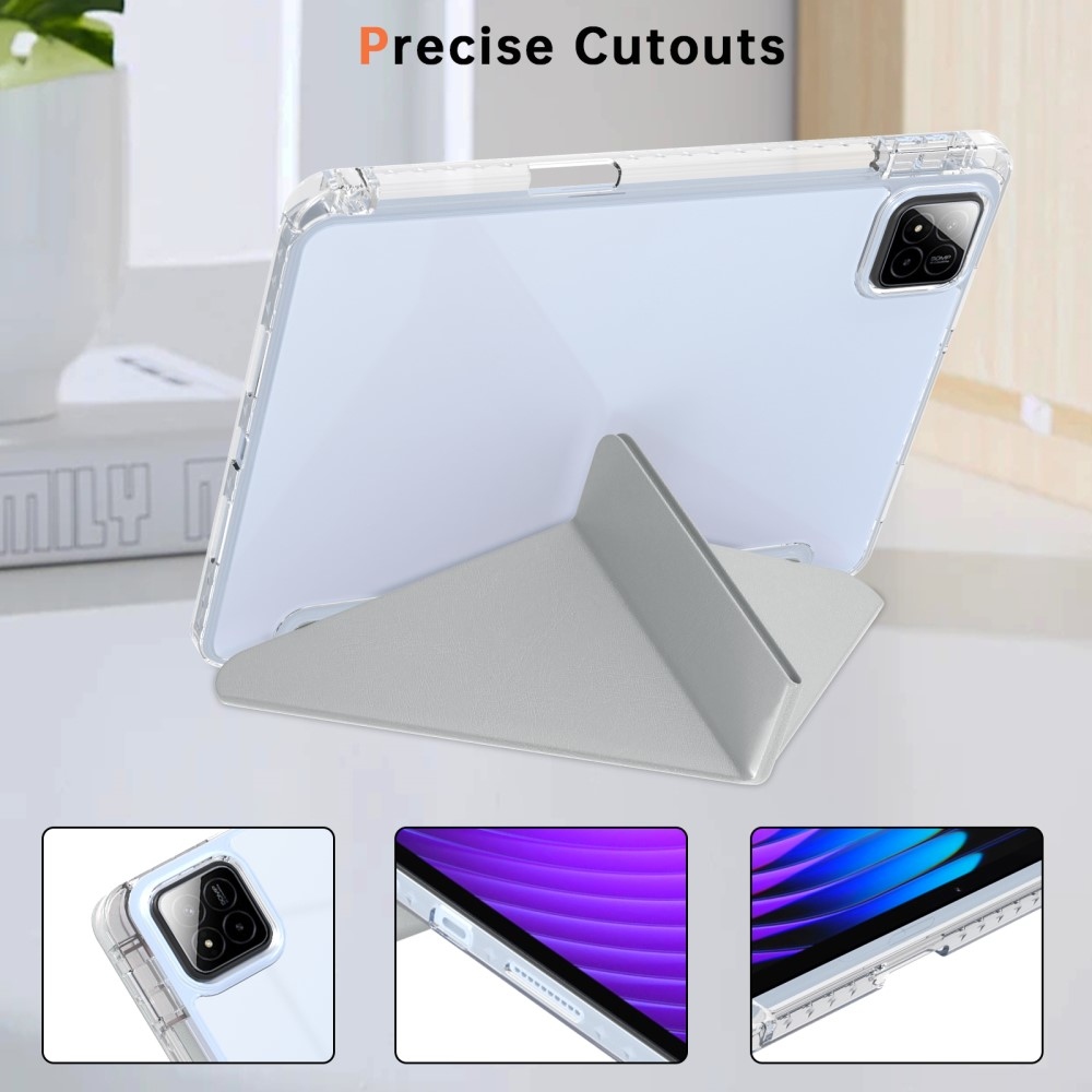 Origami intelligens pozicionáló tok Xiaomi Pad 7/7 Pro táblagéphez - szürke
