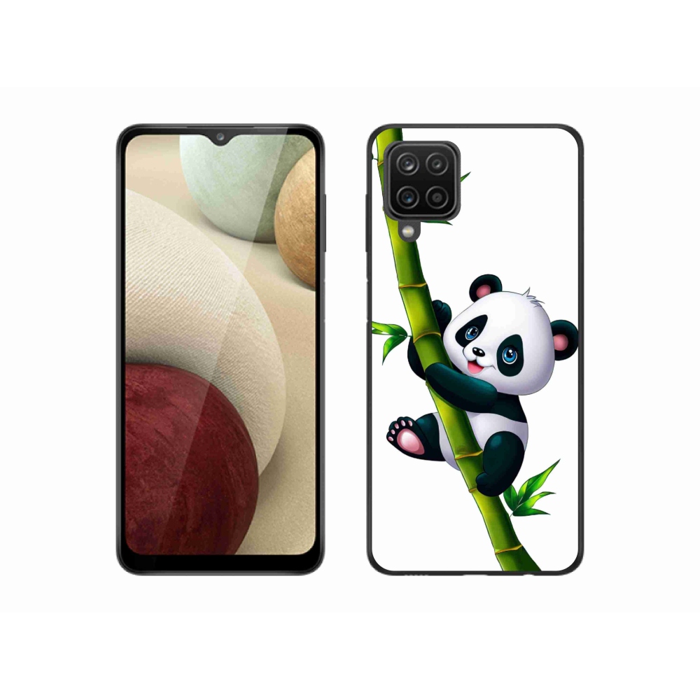 Gél borítás mmCase Samsung Galaxy M12 készülékhez - panda bambuszon