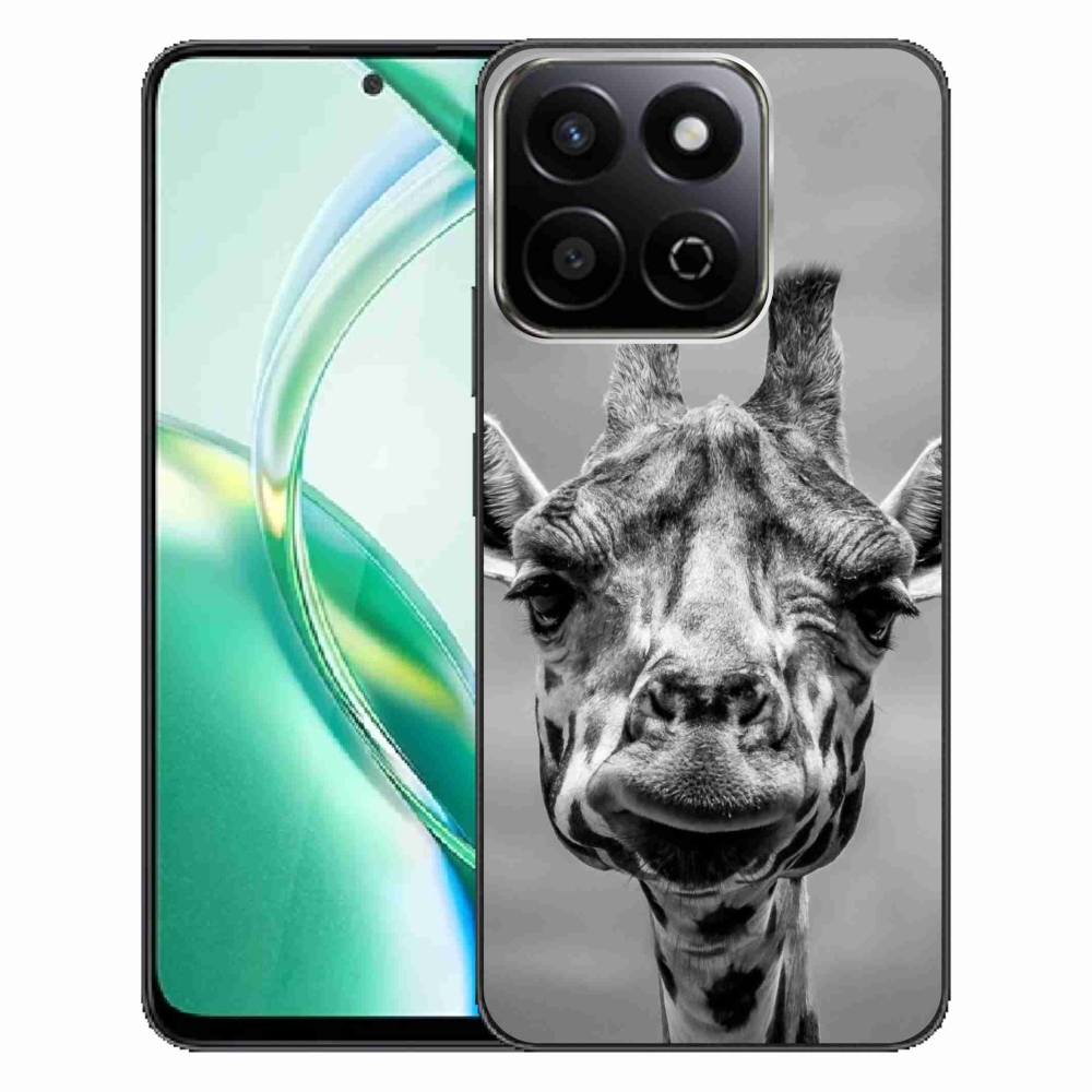 Zselés borító mmCase a Honor 200 Smart 5G készülékhez - fekete-fehér zsiráf