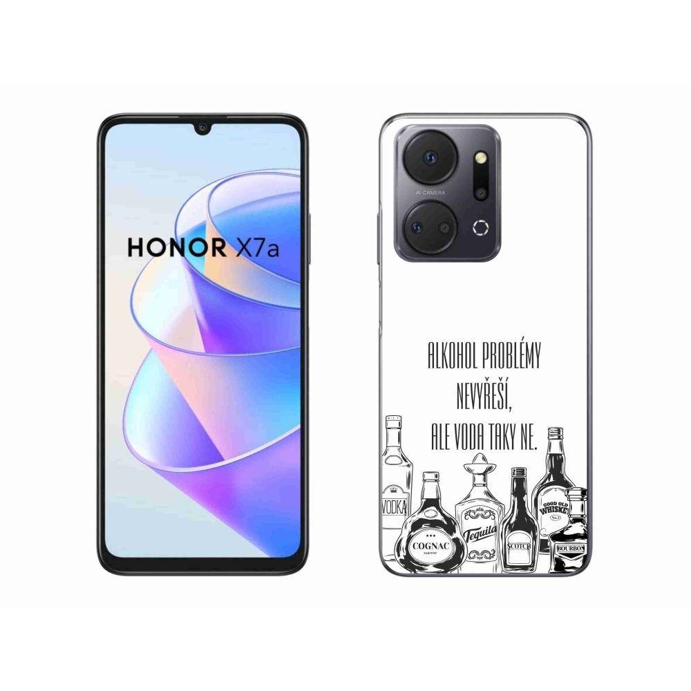 Gél borító mmCase a Honor X7a számára - vicces szöveg fehér háttérrel