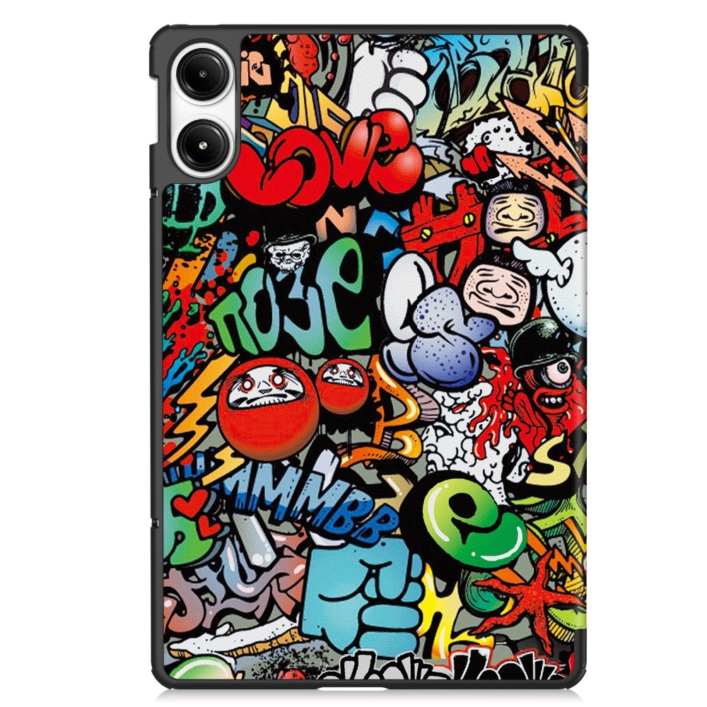Patte intelligens záró tok Xiaomi Redmi Pad Pro 4G/5G tablethez - graffiti