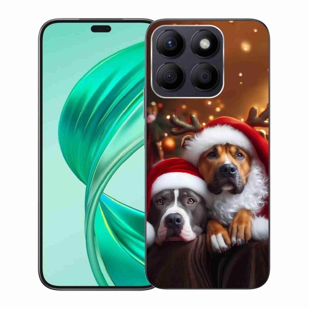 Gél borítás mmCase a Honor X8b számára - Karácsonyi kutyák