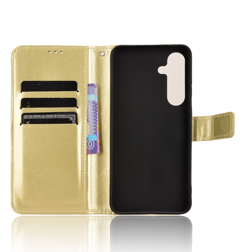 Őrült könyv tok Samsung Galaxy S25 FE - arany színű