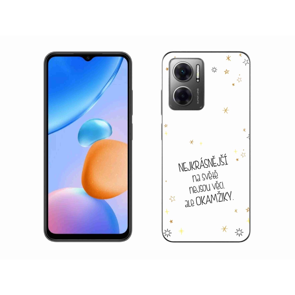 Gél borítás mmCase a Xiaomi Redmi 10 5G készülékhez - Idézet 4 fehér háttér