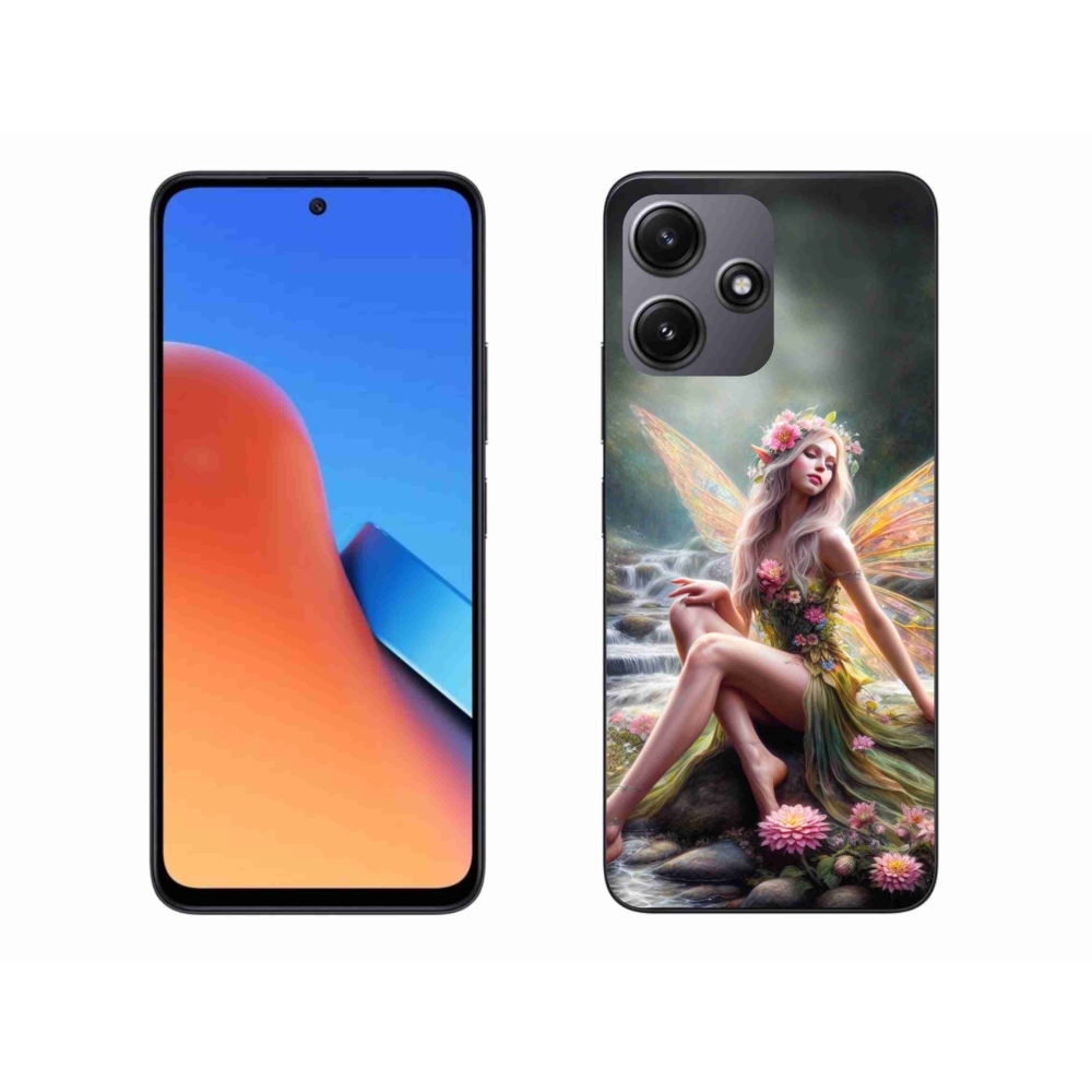 Gél borító mmCase a Xiaomi Redmi 12 5G - pillangó nőhöz 1