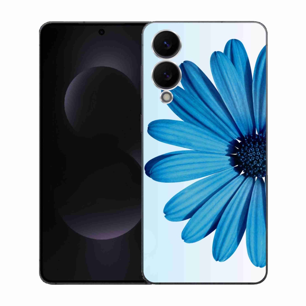 Gél védőhuzat mmCase Samsung Galaxy S25 Edge készülékhez - kék margaréta