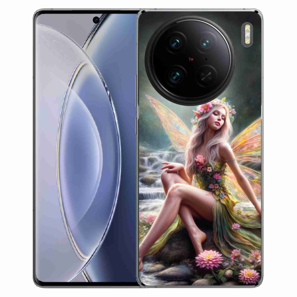 Zselés borítás mmCase a Vivo X90 Pro - pillangó nőhöz 1