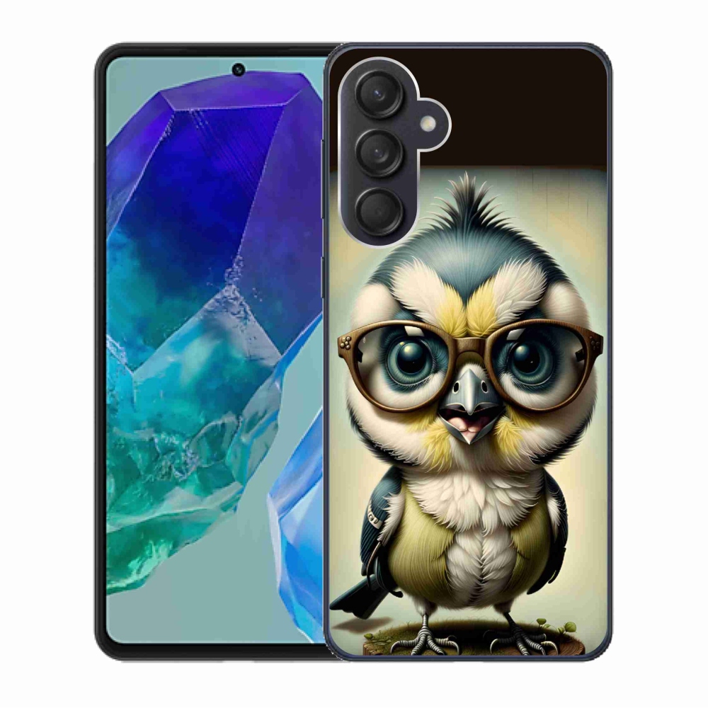 Zselés borítás mmCase Samsung Galaxy M55 5G - kölyök szemüveggel