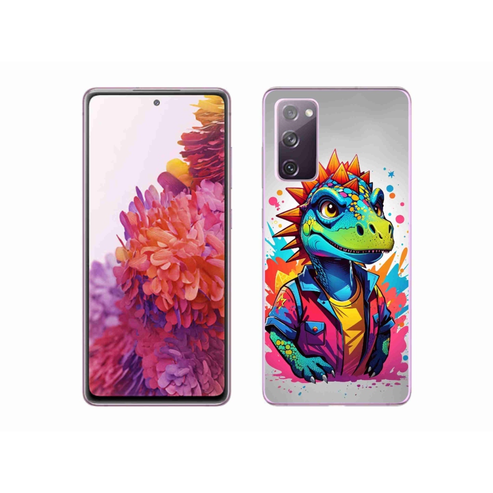 Zselés borítás mmCase Samsung Galaxy S20 FE - színes dinoszauruszhoz