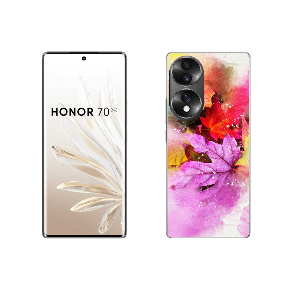 Zselés borító mmCase a Honor 70 - színes levelekhez