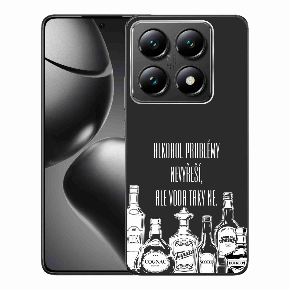 Gél borító mmCase a Xiaomi 14T Pro számára - vicces szöveg fekete háttérrel