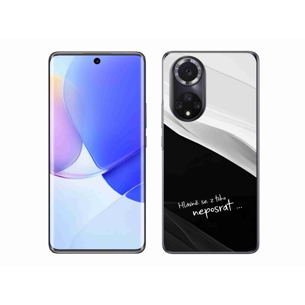 Gél borító mmCase a Huawei Nova 9-hez - vicces szöveg 13 fekete és fehér háttérrel