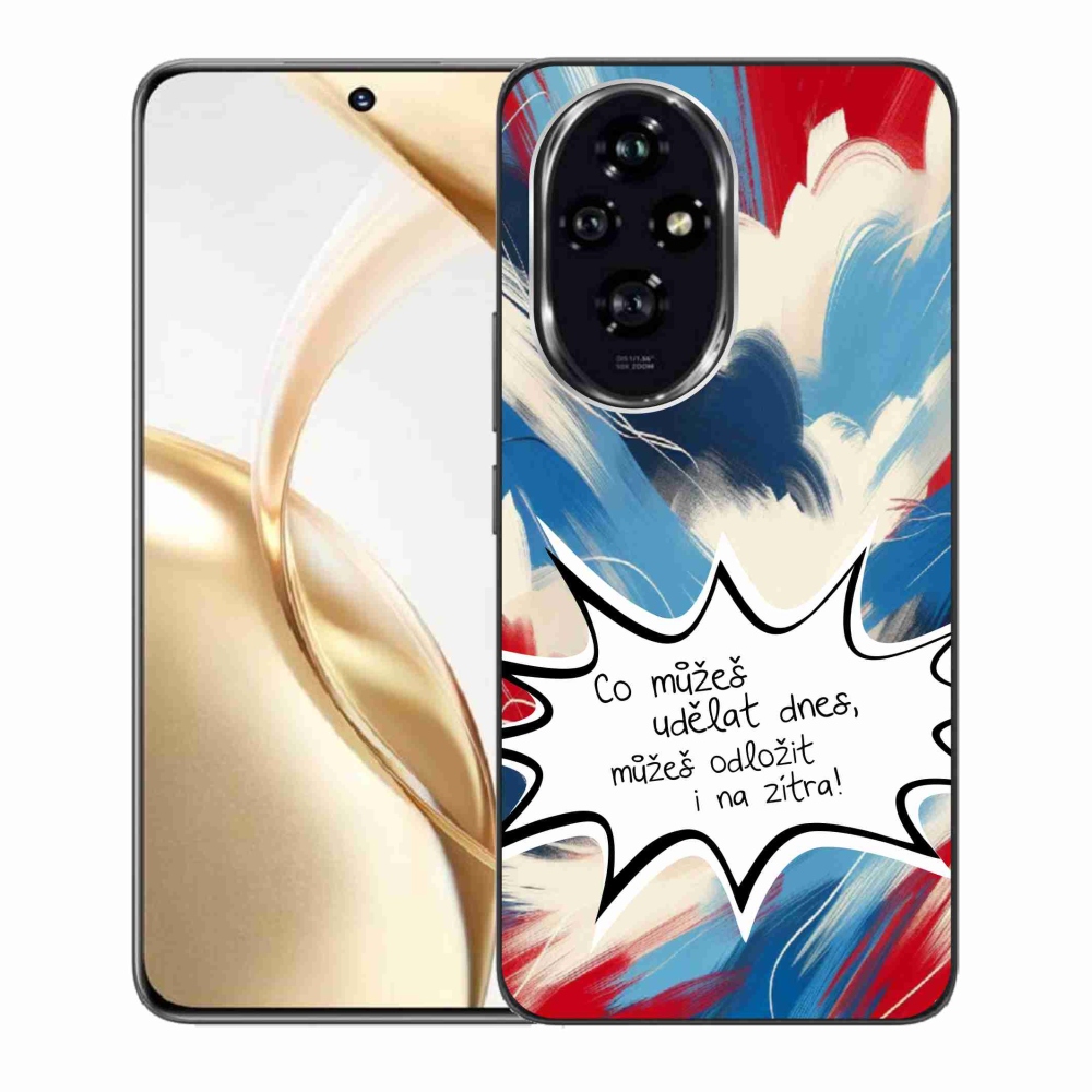 Zselés borító mmCase a Honor 200 5G készülékhez - vicces szöveg 9 fehér háttér