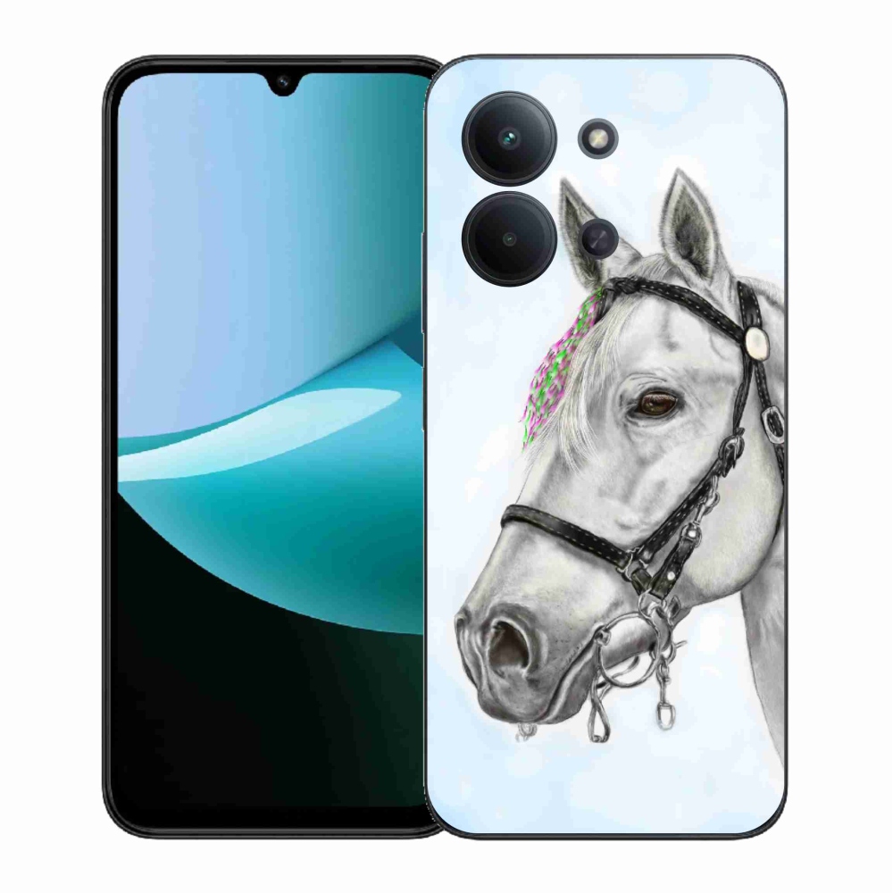 Gél borítás mmCase for Xiaomi Redmi 15C 4G (171mm)/Poco C85 4G (171mm) - fehér ló 1