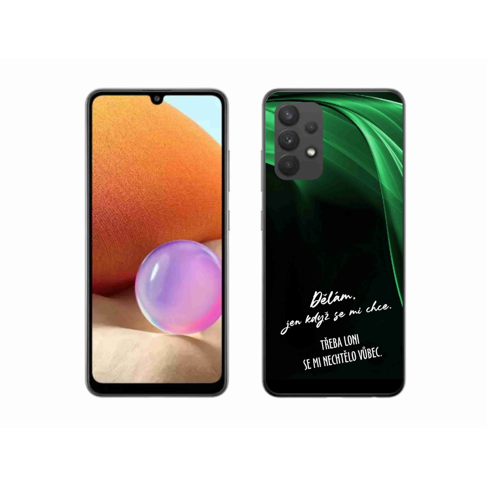 Gél borítás mmCase Samsung Galaxy A32 4G - vicces szöveg 12 fekete háttér