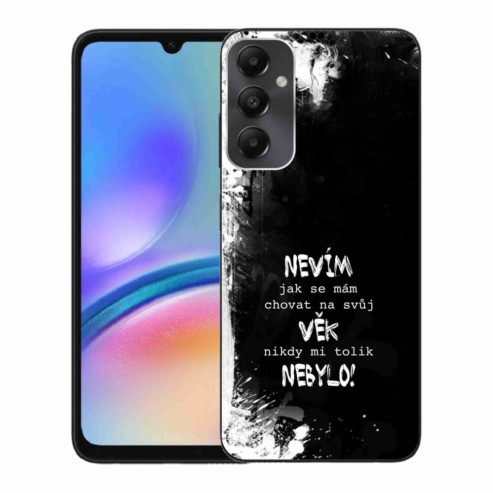 Gél borító mmCase Samsung Galaxy A05s készülékhez - vicces szöveg 14 fekete háttér