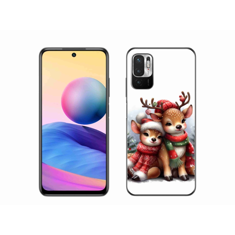 Gél borítás mmCase a Xiaomi Redmi Note 10 5G számára - karácsonyi rénszarvas