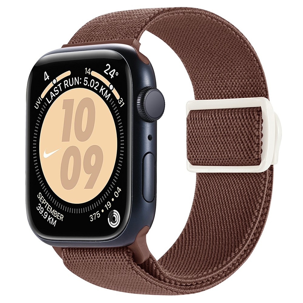Fokozatos nejlon szíj Apple Watch Ultra/Ultra 2 49mm/SE/SE 2022/2023 44mm/9/8/7 45mm/6/5/4 44mm/3/2/1 42 mm-es Apple Watch Ultra/Ultra 2 órához - barna színű