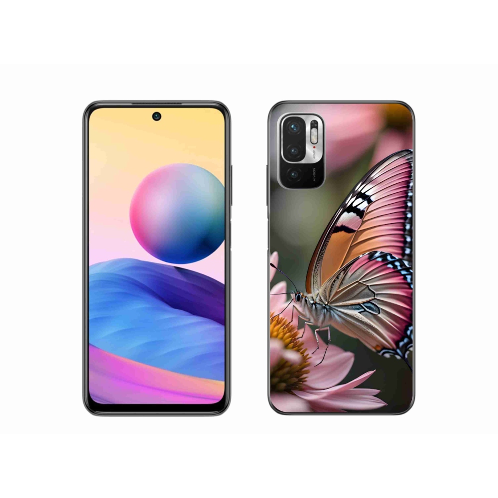 Gél borítás mmCase a Xiaomi Redmi Note 10 5G-hez - színes pillangó