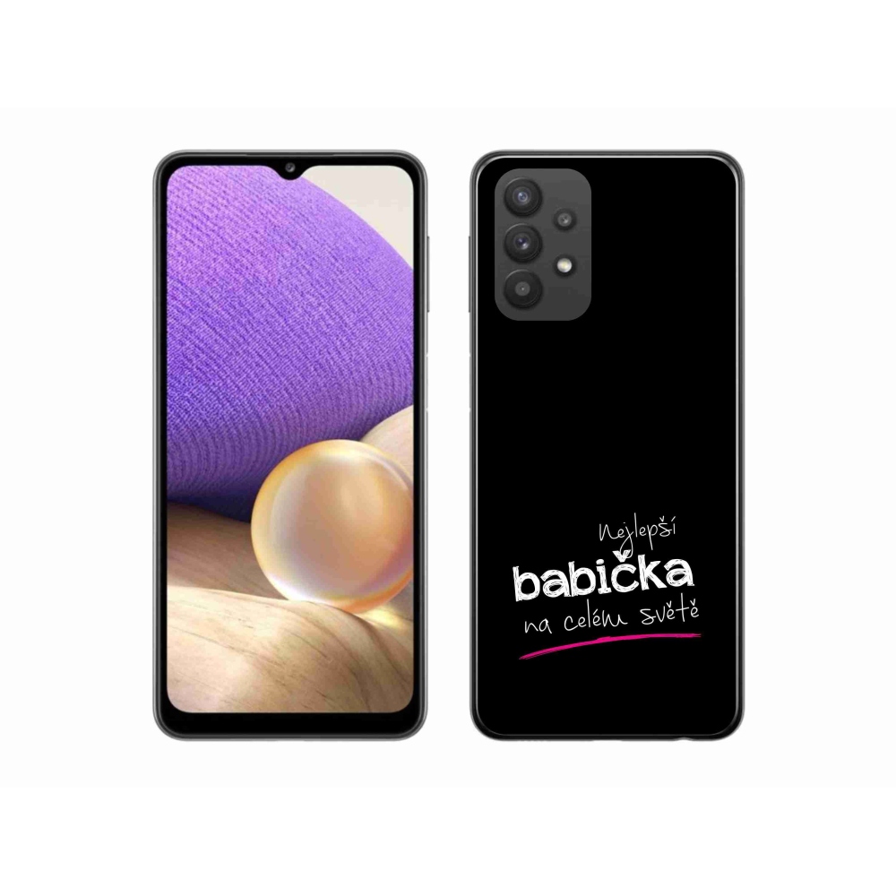 Gél borító mmCase Samsung Galaxy A32 5G - a legjobb nagymama 4 fekete háttérrel