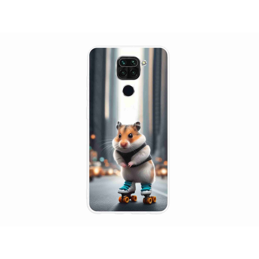 Gél borítás mmCase a Xiaomi Redmi Note 9-hez - hörcsög a korcsolyán