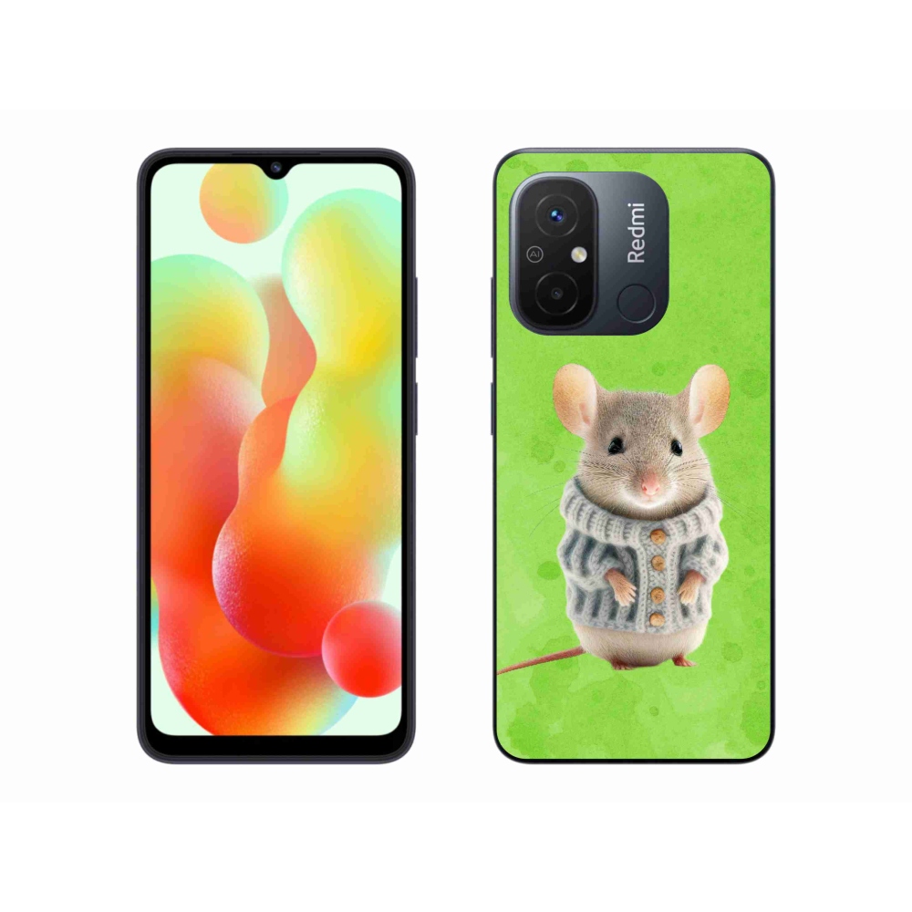 Gél borítás mmCase a Xiaomi Redmi 12C-hez - egér pulóverben