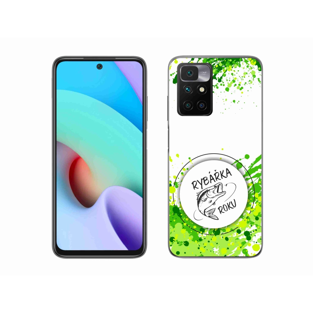 Gél borító mmCase a Xiaomi Redmi 10/Redmi 10 (2022) - az év halásznője fehér háttérrel