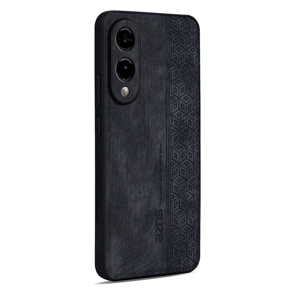 AZNS zselés tok PU bőrrel borított Samsung Galaxy S25 Edge - fekete