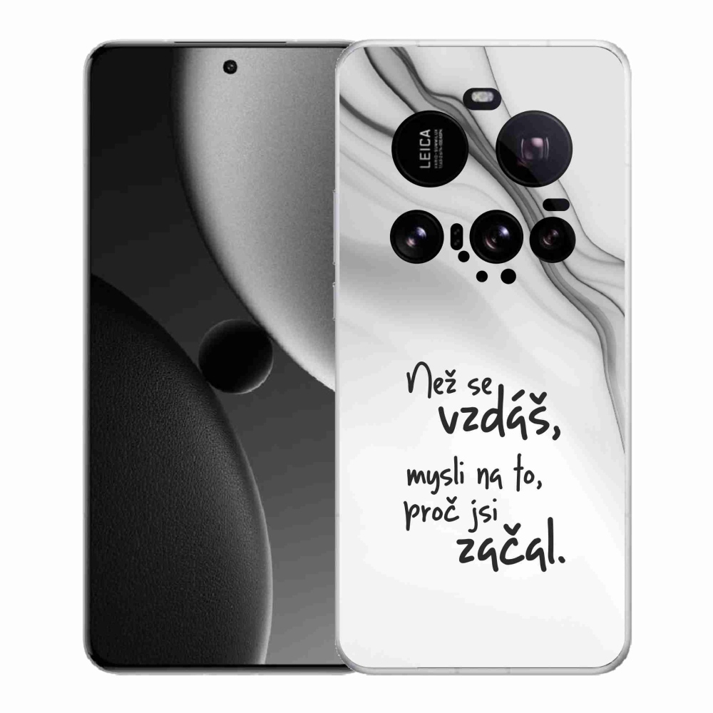 Gél borító mmCase a Xiaomi 15 Ultra - idézet 2 fehér háttérrel