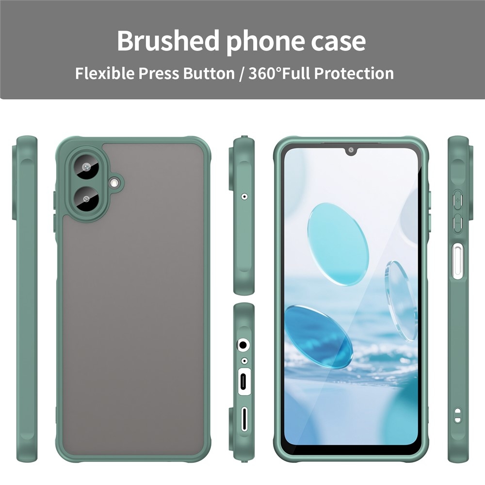 Zselés tok kemény hátlappal Samsung Galaxy A07 4G - zöld