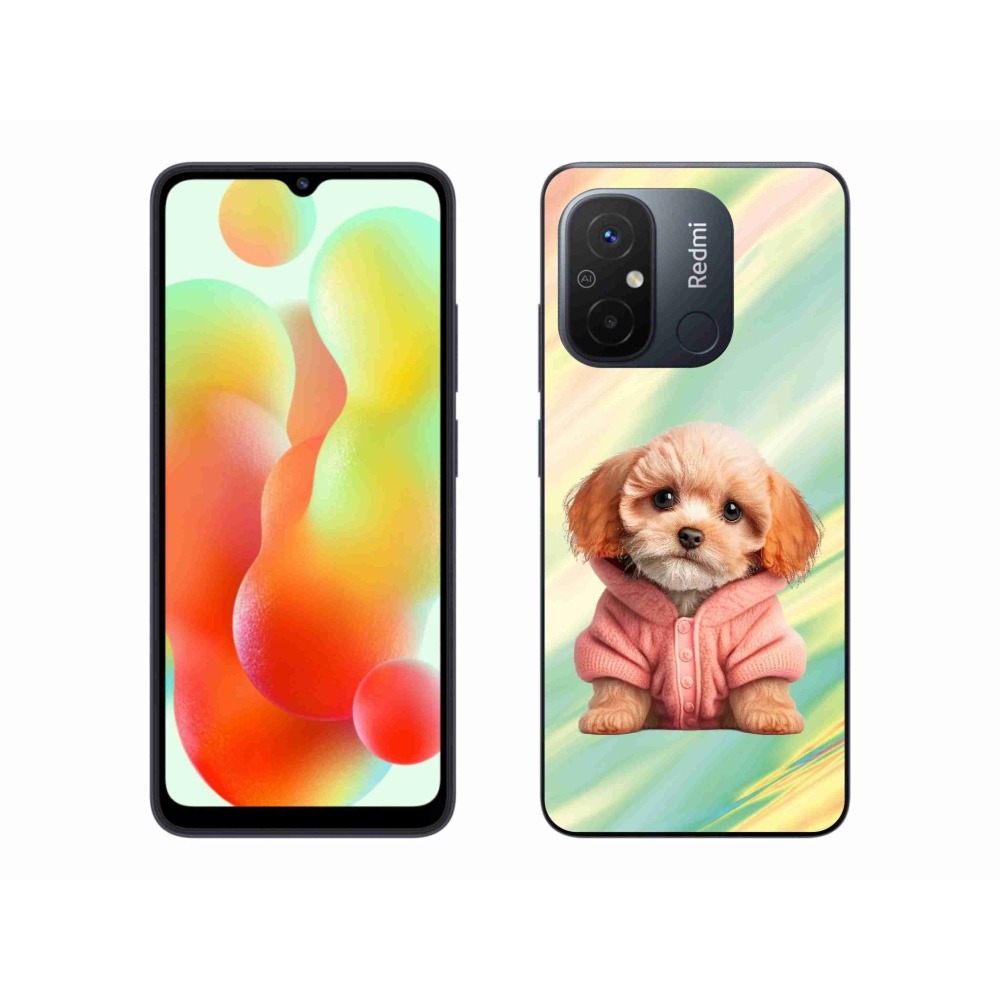 Gél borítás mmCase a Xiaomi Redmi 12C-hez - kiskutya pulóverben