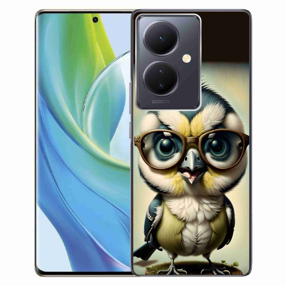 Zselés borítás mmCase a Vivo V29 Lite 5G-hez - kölyök szemüveggel