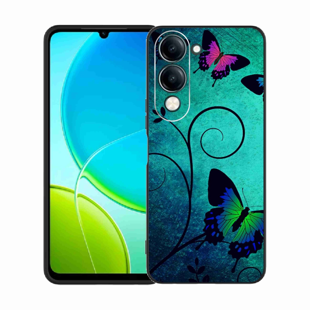 Gél borító mmCase a Vivo Y29s 5G-hez - színes pillangók