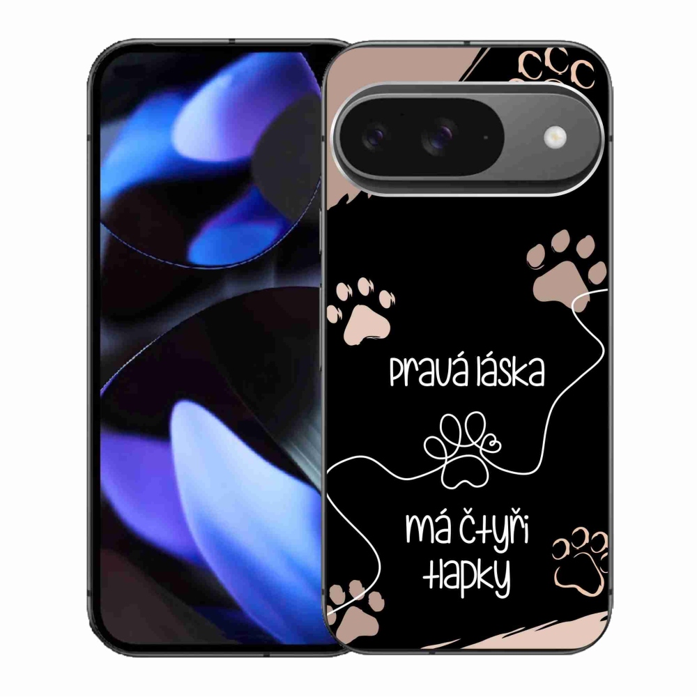 Gél borítás mmCase a Google Pixel 9/9 Pro készülékhez - kutyamotívum 1 fekete háttér