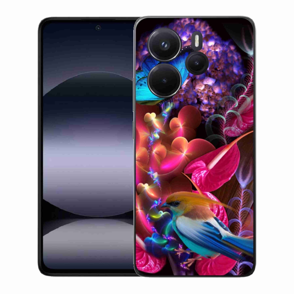 Gél borító mmCase a Xiaomi Redmi Note 14-hez - színes virágok