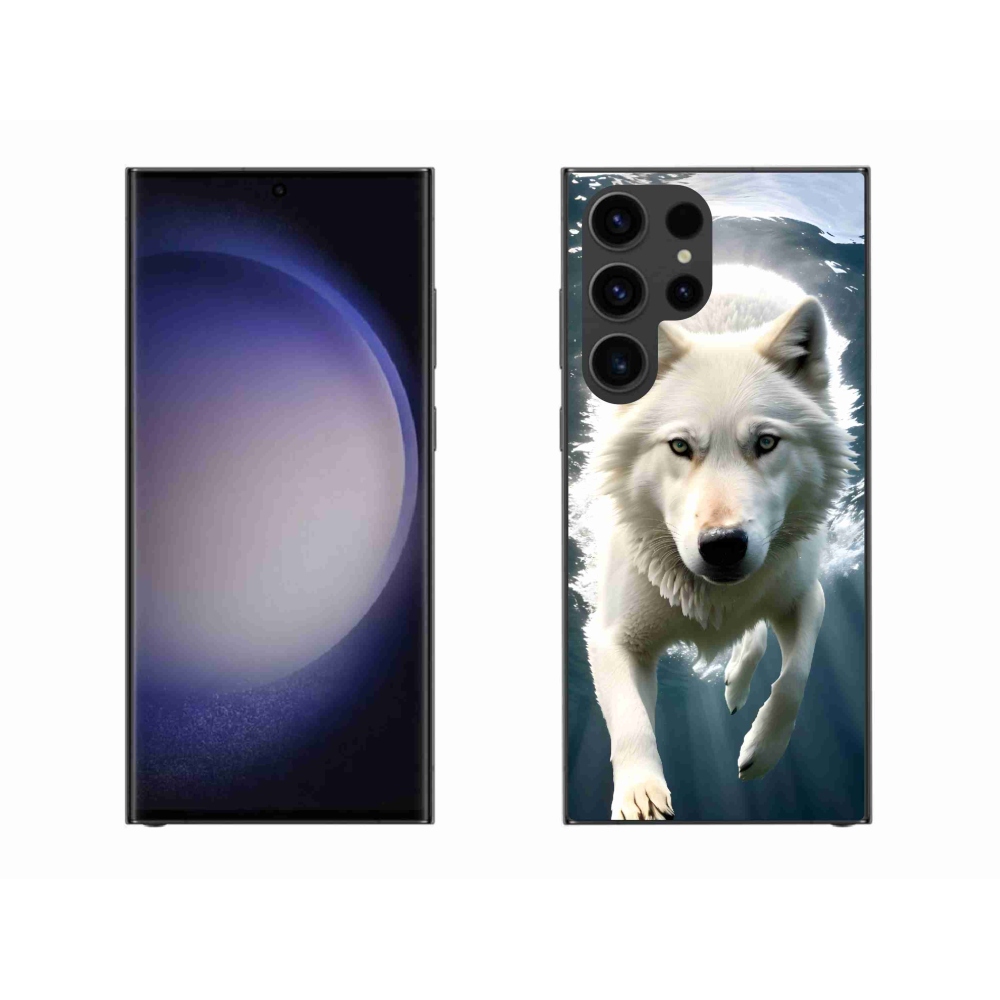 Zselés borítás mmCase Samsung Galaxy S23 Ultra 5G - fehér farkas