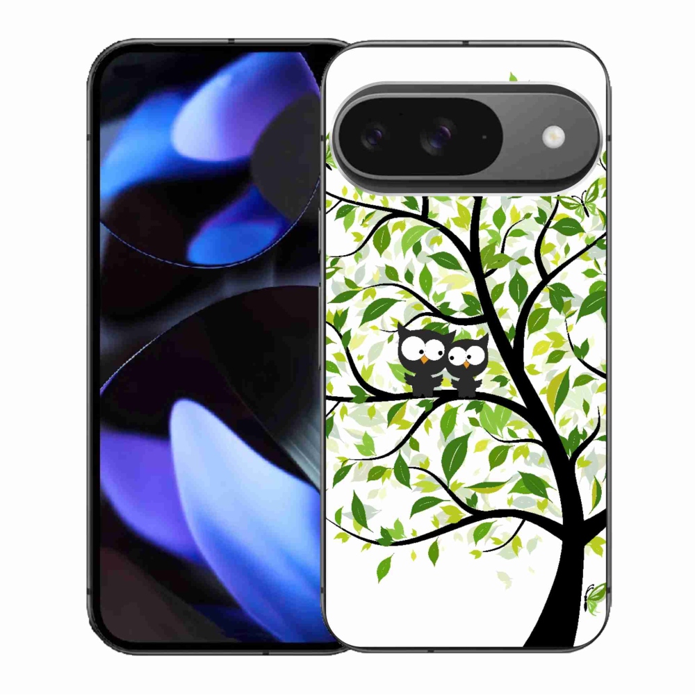 Gél borítás mmCase a Google Pixel 9/9 Pro számára - baglyok a fán