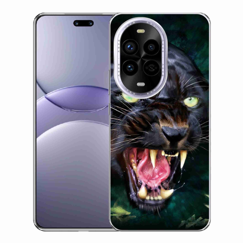 Gél borítás mmCase a Huawei Nova 13 Pro 5G számára - dühös fekete párduc